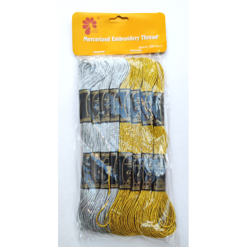 Нитка Муліне срібло і золото Нитка Муліне срібло і золото