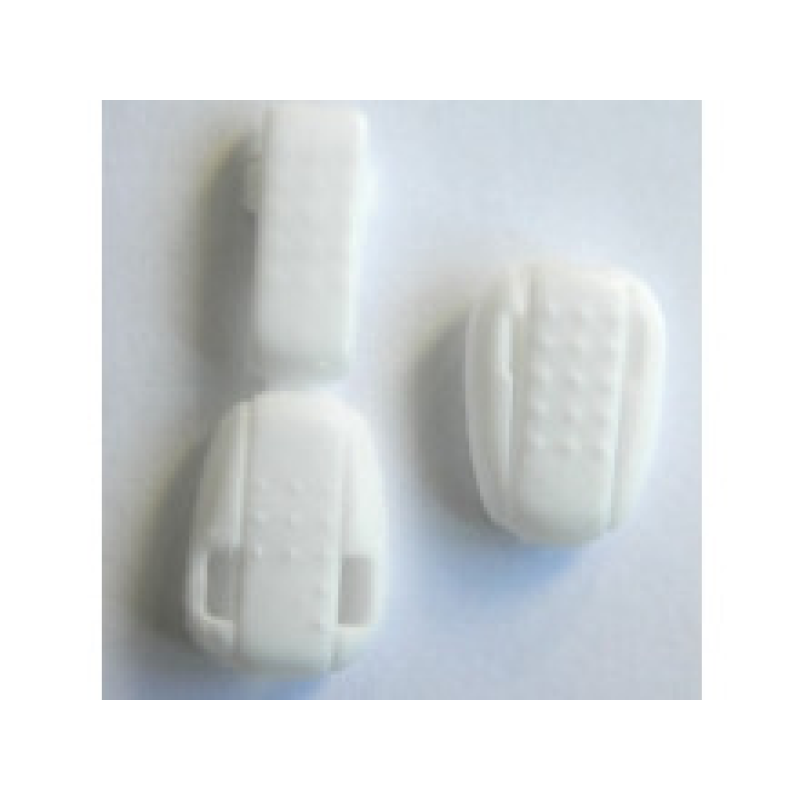 Наконечник фасоль  для шнура біла