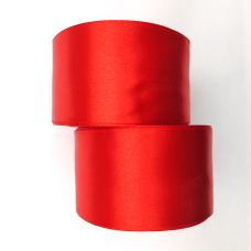 Атласна тасьма 5 см 33м червона