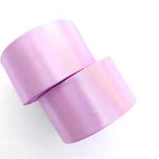 Атласна тасьма 5 см 23м рожево-бузковий