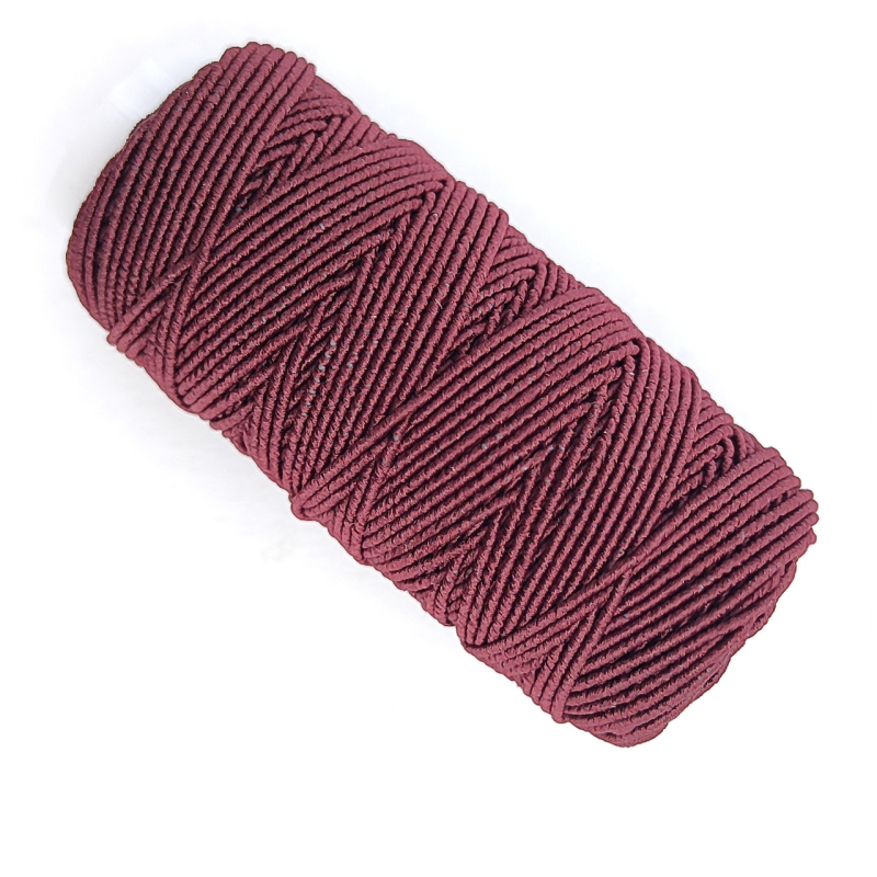 Нитка гумка 1 мм бордова