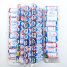 Нитка резинка 1мм 10шт різнокольорова.