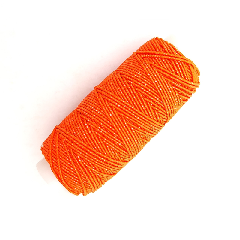 Нитка гумка 1 мм помаранчева