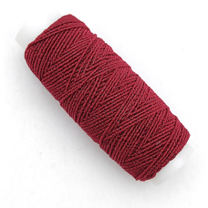 Нитка гумка 1 мм темно-червона