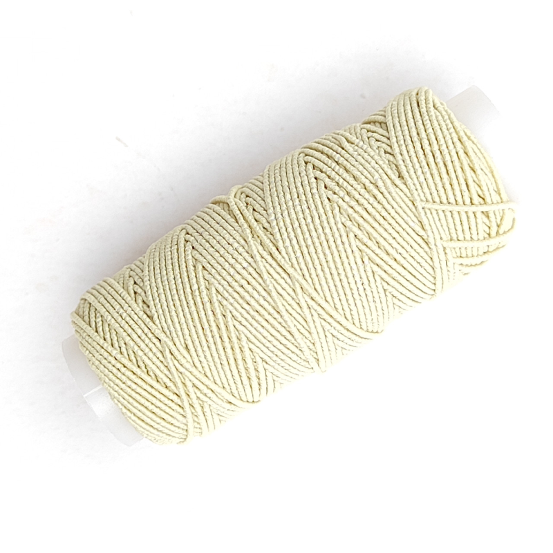 Нитка гумка 1 мм світо-бежева