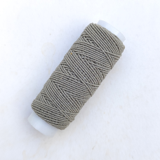 Нитка резинка 1мм сіра