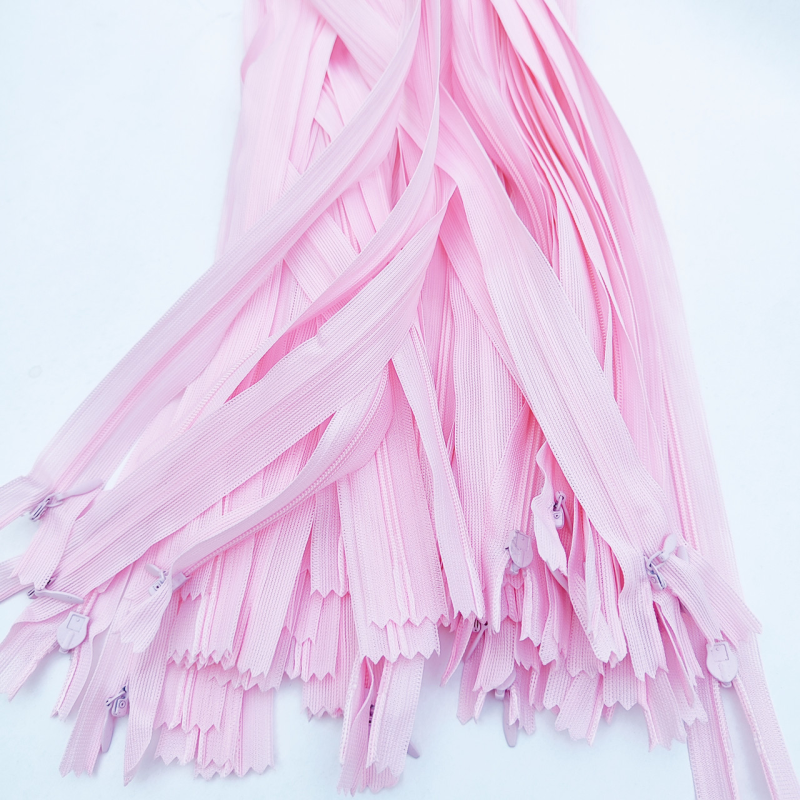 Блискавка потаємна 50 см 133 рожева