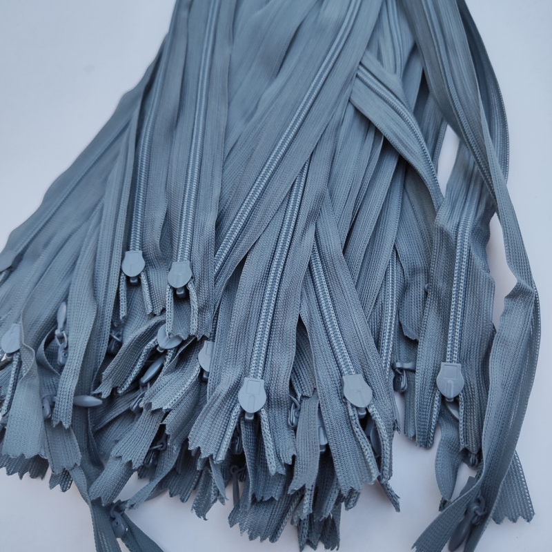 Блискавка потаємна 50 см 319 темно-сіра