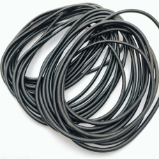 Резинка капелюшна - кругла 6 мм чорна