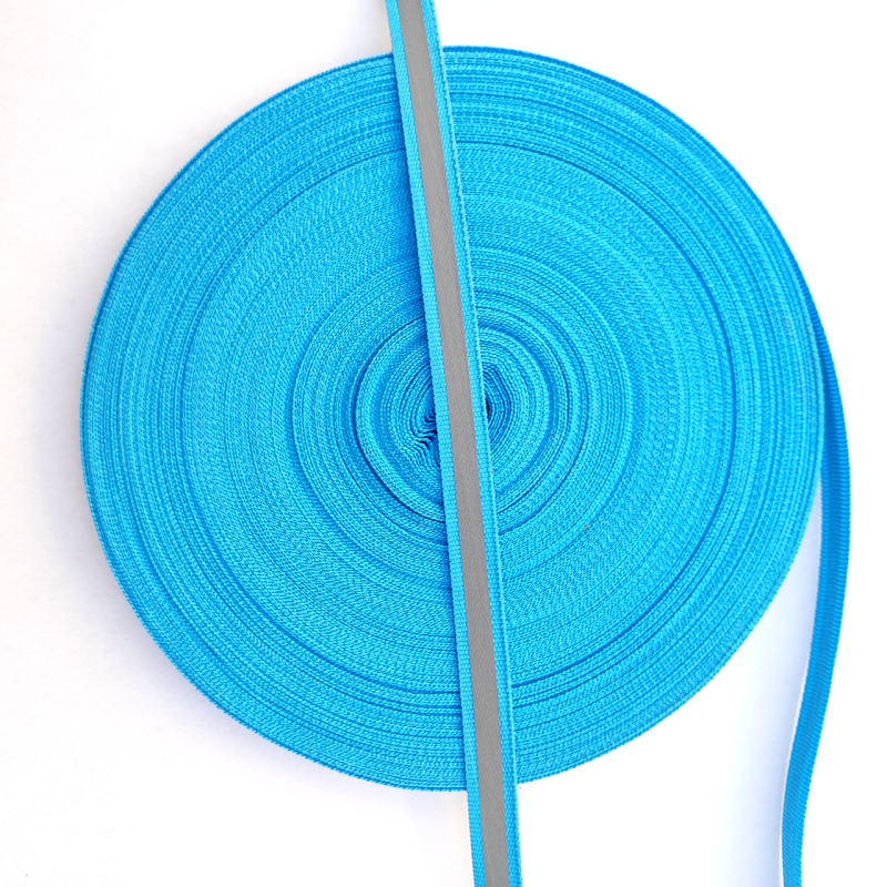 Світловідбивна стрічка 1 см блакитна