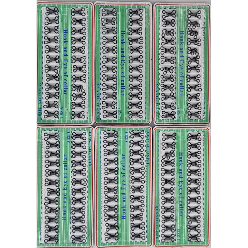 Гачок пришивний №1 металевий. чорні