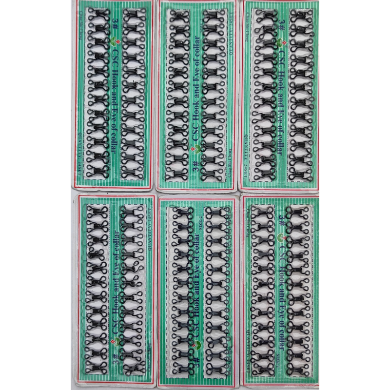 Гачок пришивний №3 металевий, нікель