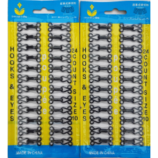 Гачок пришивний №10 металевий, чорні