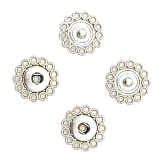 Кнопка ажурна пришивна №18мм нікель