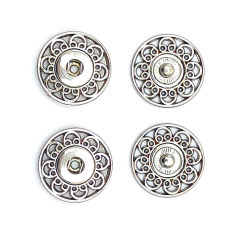 Кнопка ажурна пришивна № 21 мм нікель