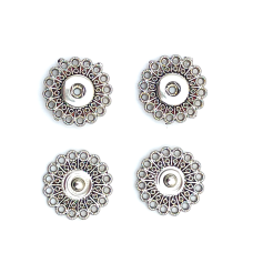 Кнопка ажурна пришивна № 21 мм нікель