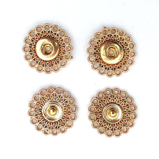 Кнопка ажурна пришивна № 21 мм золота