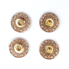 Кнопка ажурна пришивна № 21 мм золото