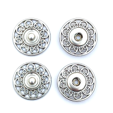 Кнопка ажурна пришивна № 25 мм нікель