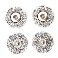 Кнопка ажурна пришивна № 30 мм нікель