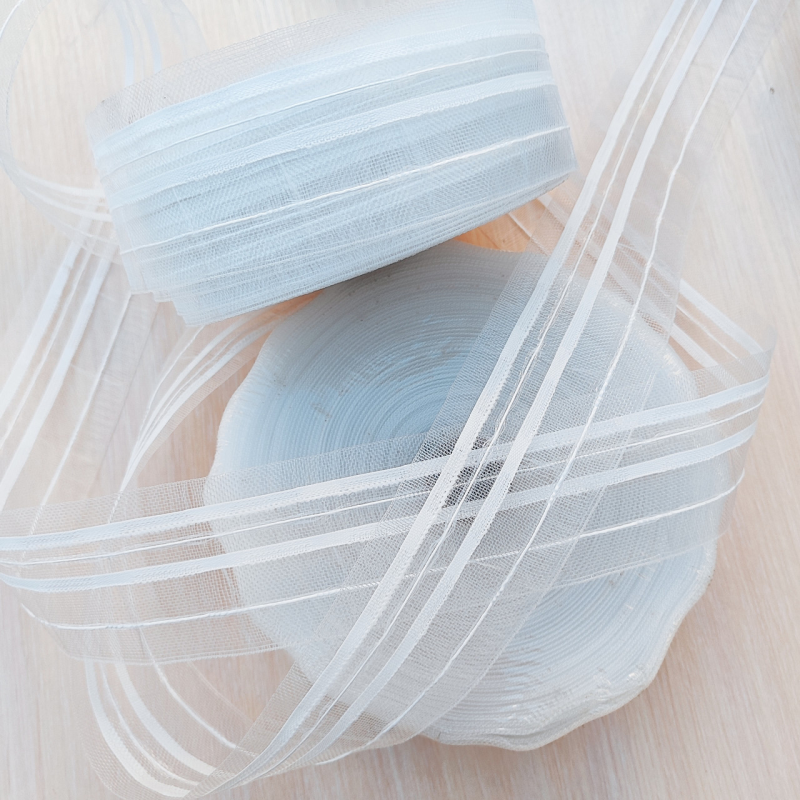 Шторна тасьма 6 см оргонза олівець