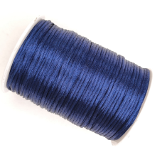 Атласний,сатиновий, шнур 2.5 мм 100м темно-синій