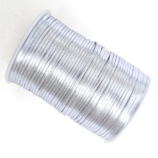 Атласний,сатиновий, шнур 2.5 мм 100м світло-сірий