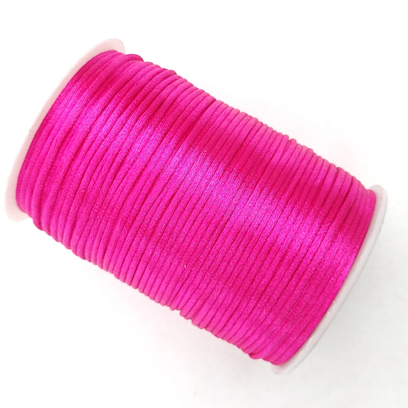 Атласний,сатиновий, шнур 2.5 мм 100м малина