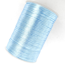 Атласний,сатиновий, шнур 2.5 мм 100м блакитна