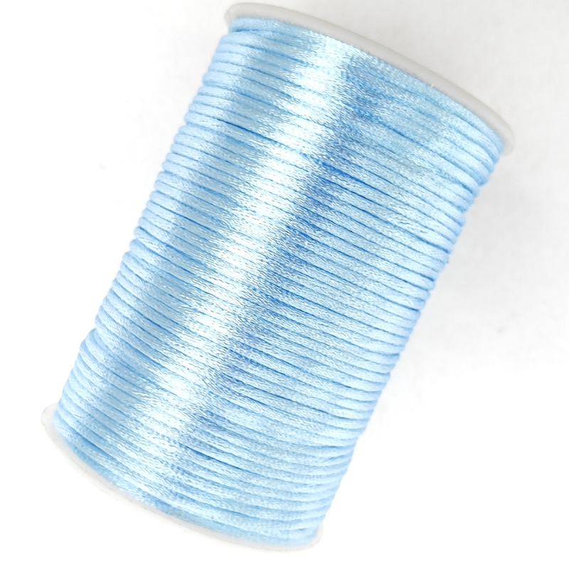 Атласний,сатиновий, шнур 2.5 мм 100м блакитна