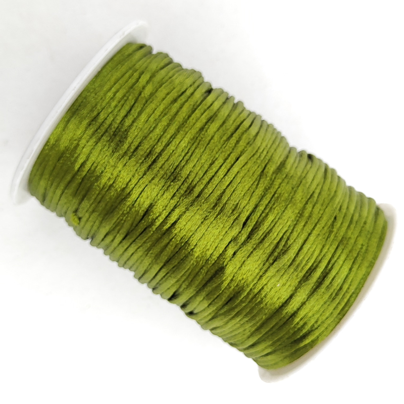 Атласний,сатиновий, шнур 2.5 мм 100м хакі