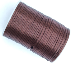 Атласний,сатиновий, шнур 2.5 мм 100м темно-коричнева