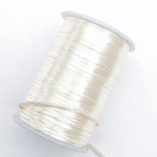 Атласний,сатиновий, шнур 2.5 мм 100м молочно-жовта