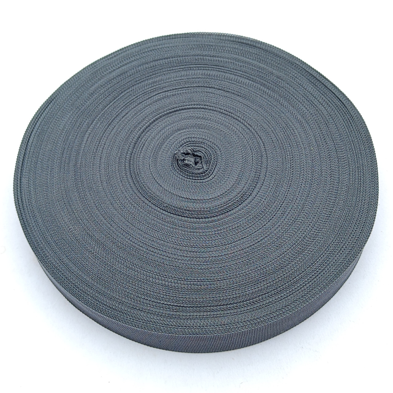 Тасьма окантувальна - лямовка  23 мм темно сіра