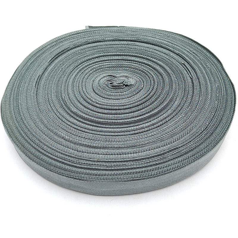 Тасьма окантувальна - Лямовка 23 мм щільна темно сіра