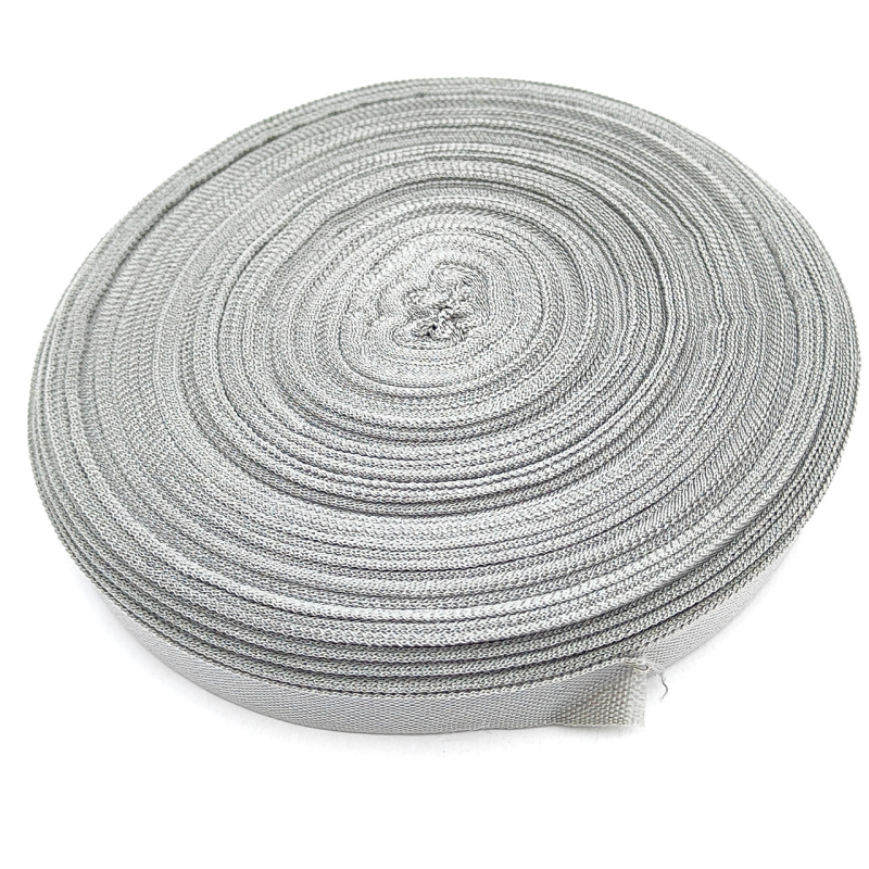 Тасьма окантувальна - Лямовка 23 мм щільна світло сіра
