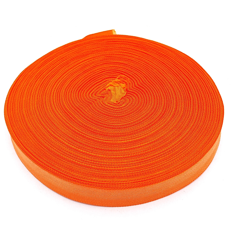 Тасьма окантувальна - Лямовка 23 мм щільна помаранчева