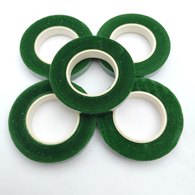 Флористична тейп стрічка 12мм зелена