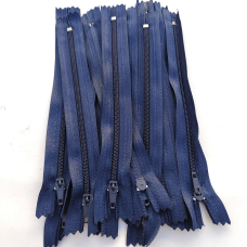 Блискавка брючна 18 см темно-синя