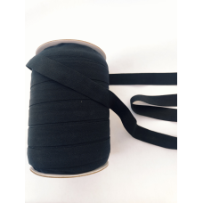 Стрейчева бейка 2см чорна 100 ярдів