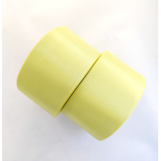 Атласна тасьма 5 см 23м світло-жовта