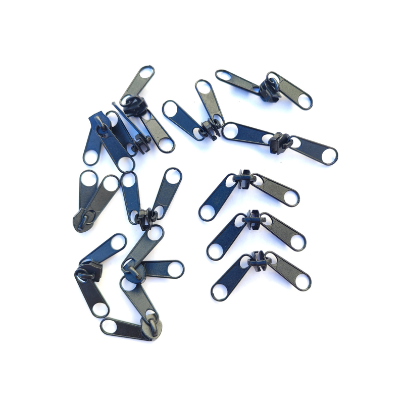 Бігунок спіраль № 7 чорний двосторонній