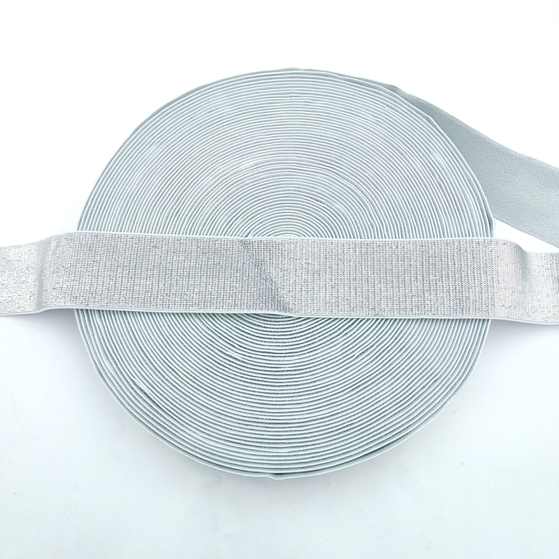 Резинка 4 см біле срібло Резинка 4 см біле срібло