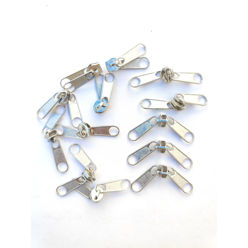 Бігунок спіраль №10 нікель двосторонній