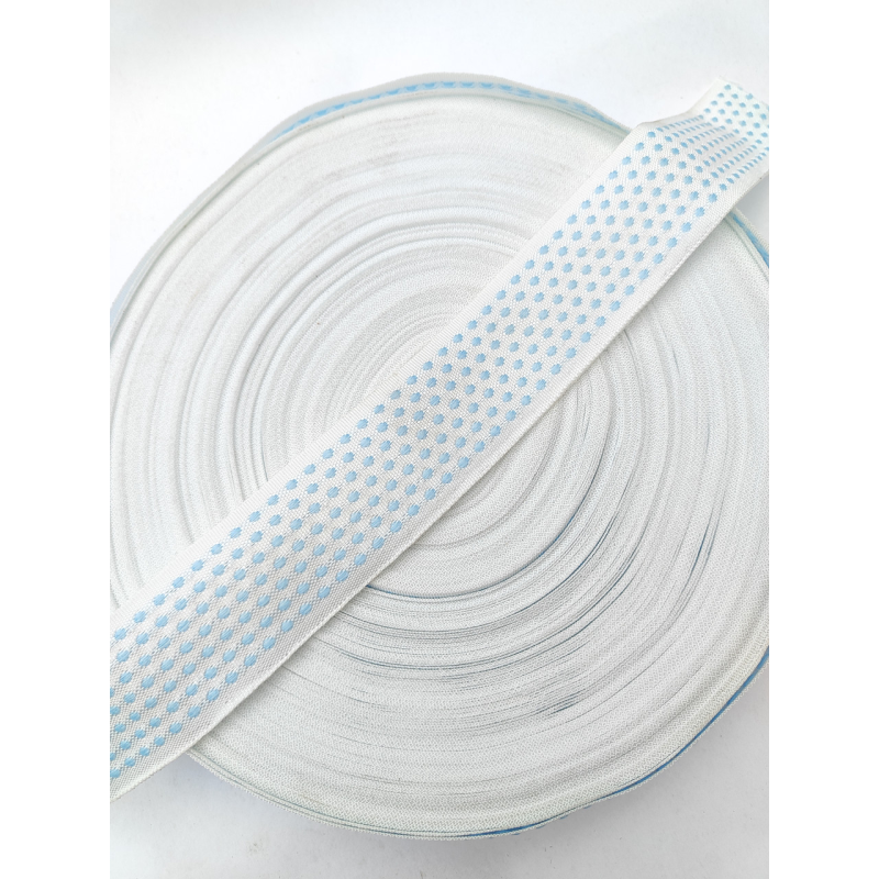 Стрічка матрацна 4 см блакитна