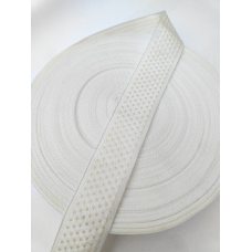 Стрічка матрацна 4 см молочна крапка