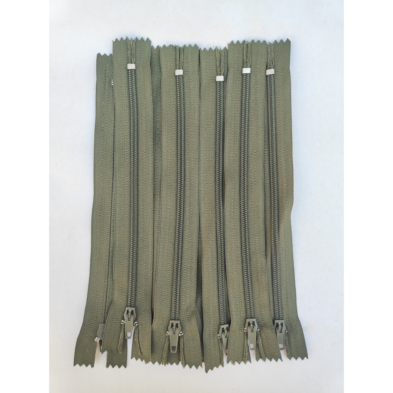 Блискавка брючна 18 см хакі