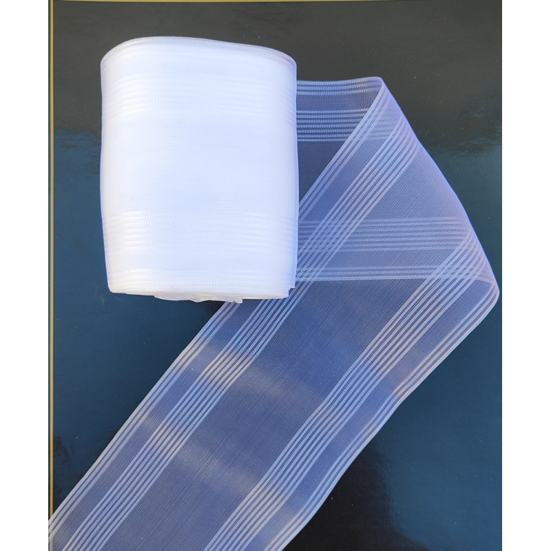 Стрічка для бантів з органзи 85мм біла