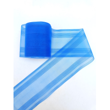 Стрічка для бантів з органзи 85мм синя