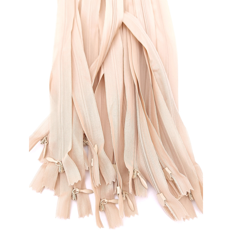 Блискавка потаємна 50 см 185  пудра